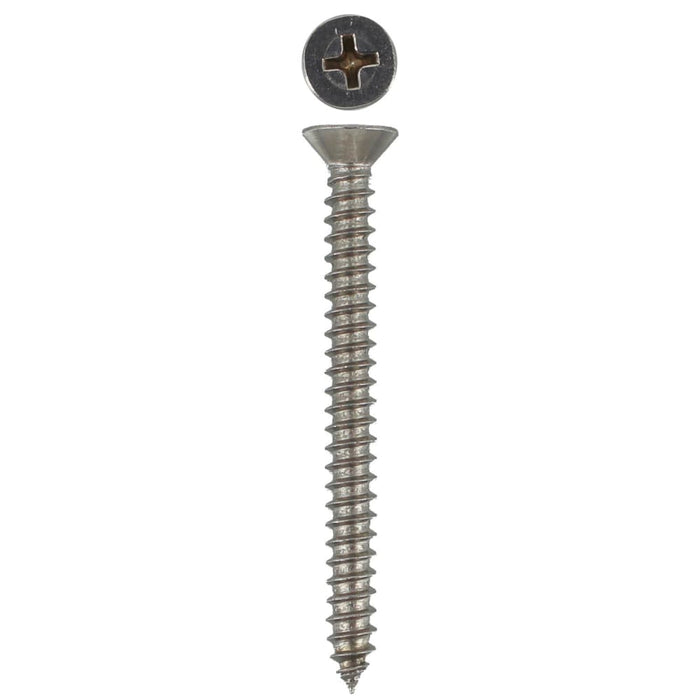 304 Stainless Steel Self Tappers 6g X 1 1/2 Countersunk