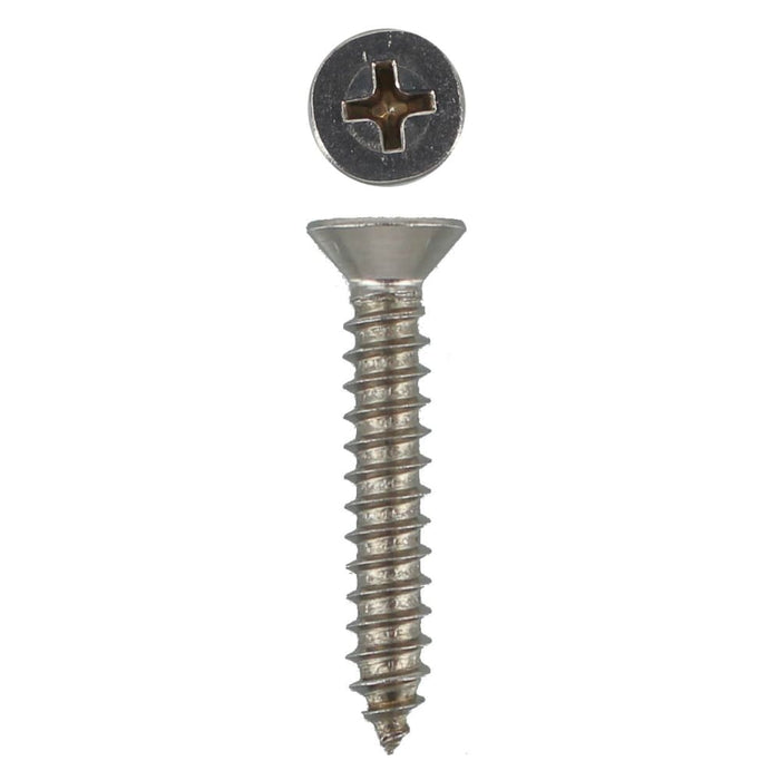 304 Stainless Steel Self Tappers 8g X 1 Countersunk
