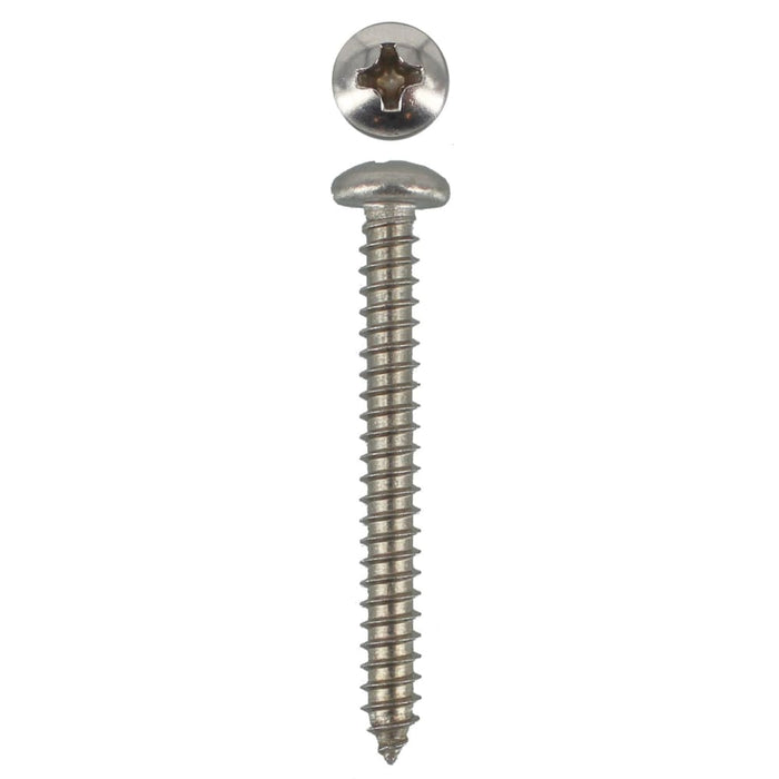 304 Stainless Steel Self Tappers 8g X 1 1/2 Pan Phillips