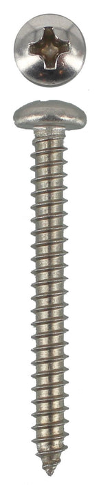 304 Stainless Steel Self Tappers 8g X 1 1/2 Pan Phillips