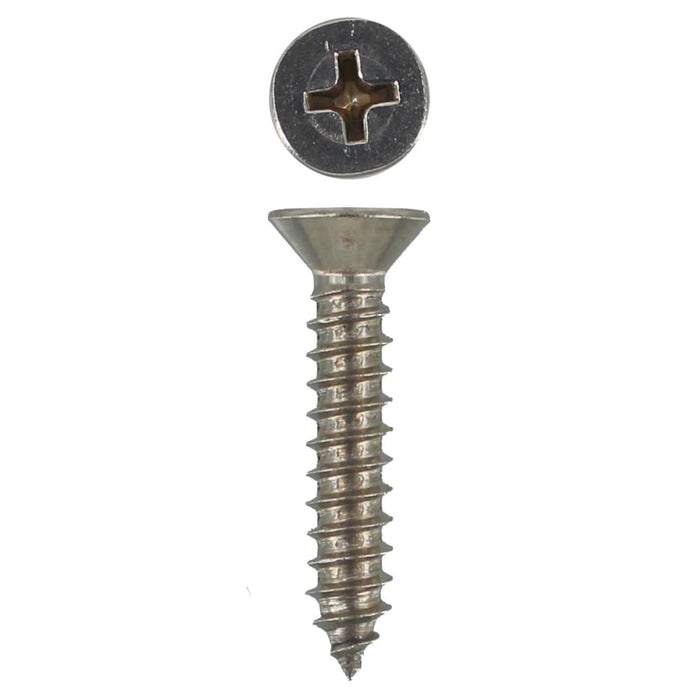 304 Stainless Steel Self Tappers 10g X 1 Countersunk
