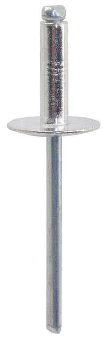 Pop Rivet Asl6-10 - Large Flange Aluminium Rivet, Steel Stem