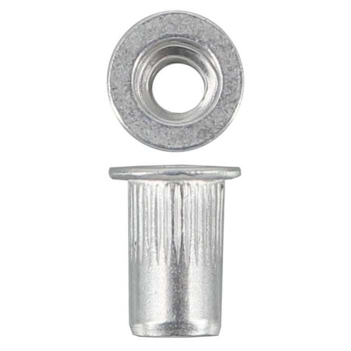 M4 Flat Splined Aluminium Rivnut