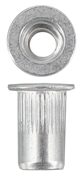 M4 Flat Splined Aluminium Rivnut
