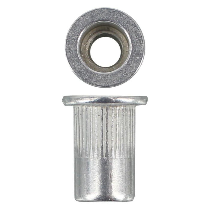 M6 Flat Splined Aluminium Rivnut
