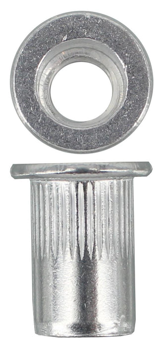 M8 Flat Splined Aluminium Rivnut