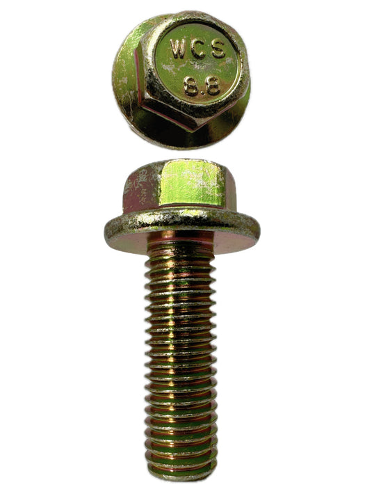 M10 X 30mm X 14mm A/F X 1.5p Non-Serrated Hex Flange Set Screw Coarse