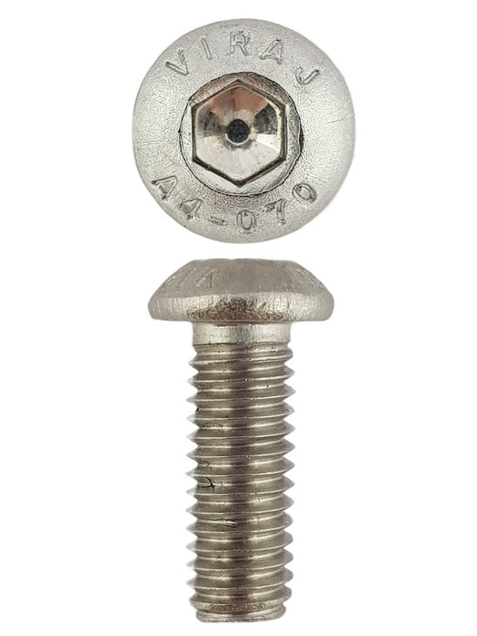 316 Stainless Steel Button Head Cap Screws M6 X 16 X 1.0
