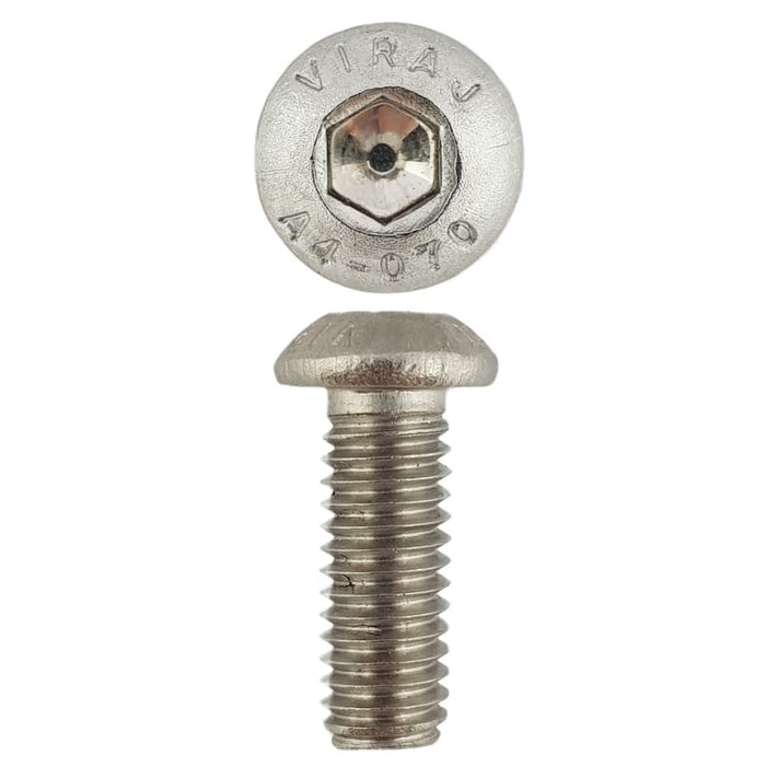 316 Stainless Steel Button Head Cap Screws M6 X 16 X 1.0