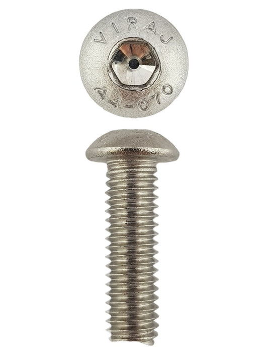 316 Stainless Steel Button Head Cap Screws M6 X 20 X 1.0