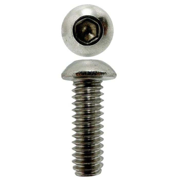 304 Stainless Steel 1/4 X 3/4 UNC Button Head Socket Screw