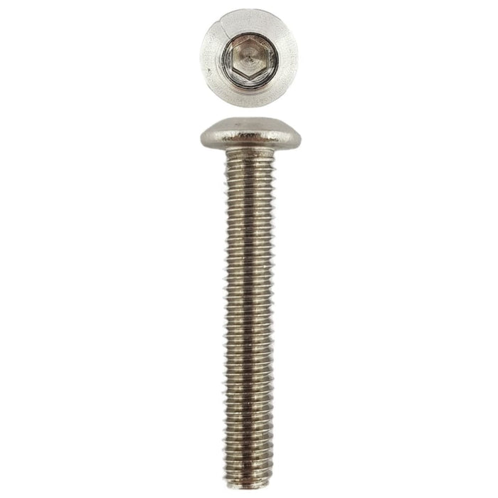 316 Stainless Steel Button Head Cap Screws M4 X 25  X 0.7