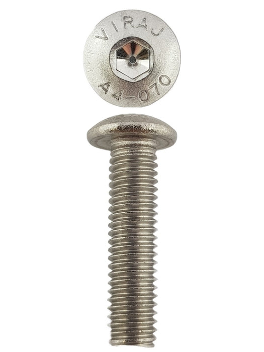 316 Stainless Steel Button Head Cap Screws M5 X 20 X 0.8