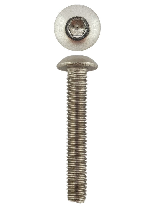 316 Stainless Steel Button Head Cap Screws M5 X 30 X 0.8