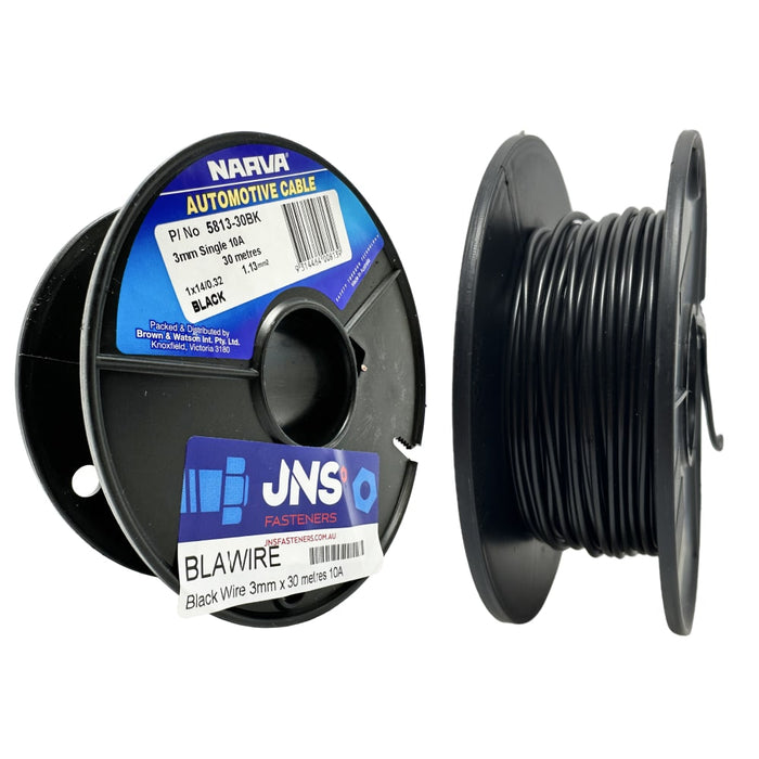 Black Wire 3mm X 30 Meters