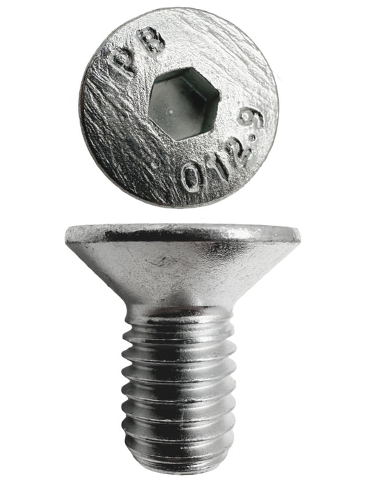 Countersunk Cap Screws Zinc  M8 X 16 X 1.25