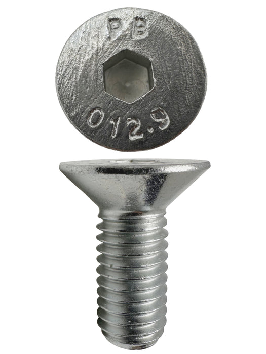 Countersunk Cap Screws Zinc  M8 X 20 X 1.25