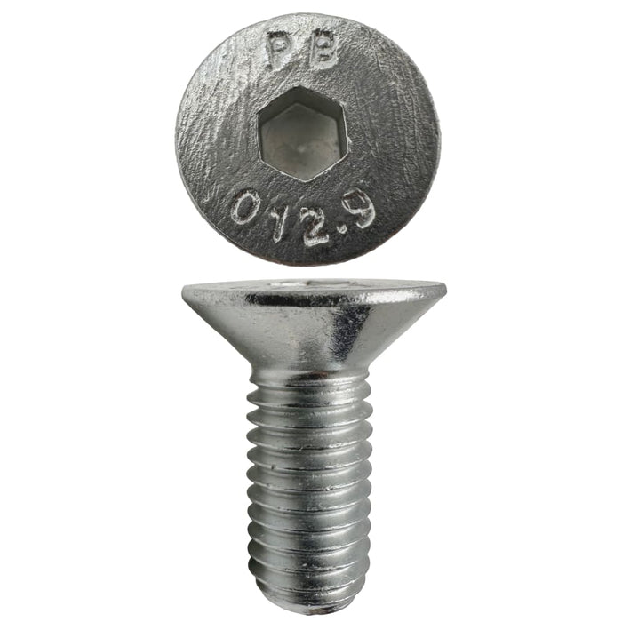 Countersunk Cap Screws Zinc  M8 X 20 X 1.25