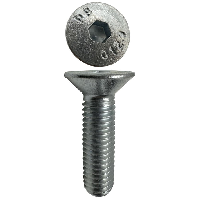 Countersunk Cap Screws Zinc  M8 X 30 X 1.25