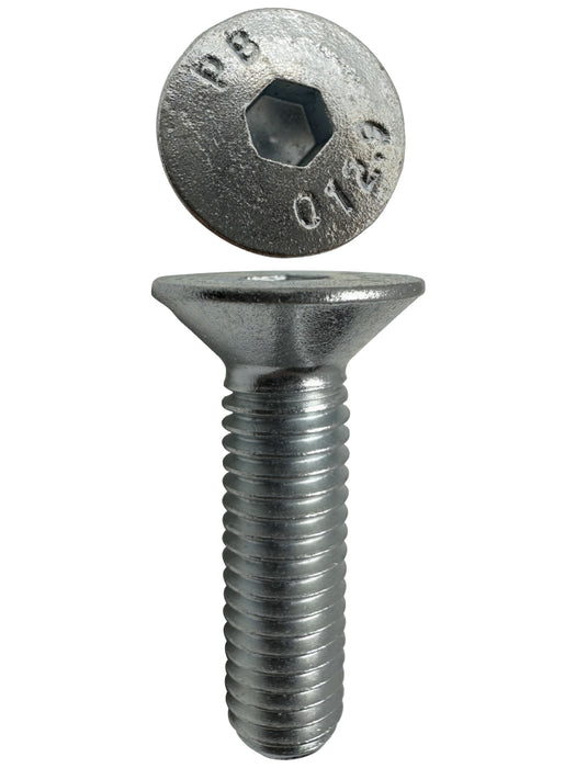 Countersunk Cap Screws Zinc  M8 X 30 X 1.25