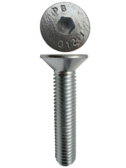 Countersunk Cap Screws Zinc  M8 X 40 X 1.25