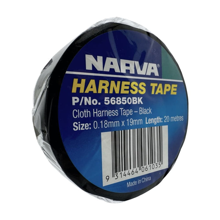 Narva Cloth Harness Tape - Black (Qty 1)