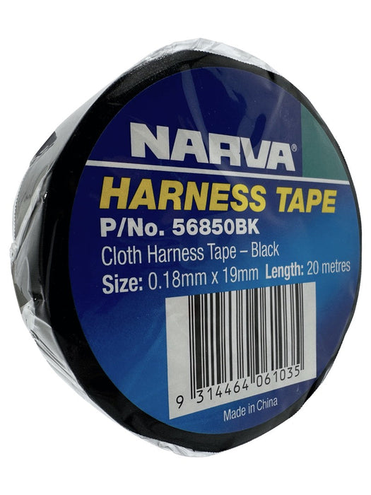 Narva Cloth Harness Tape - Black (Qty 1)
