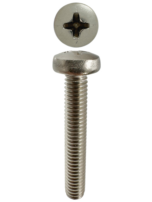 316 Stainless Steel Metal Threads Pan Phillips M4 X 25