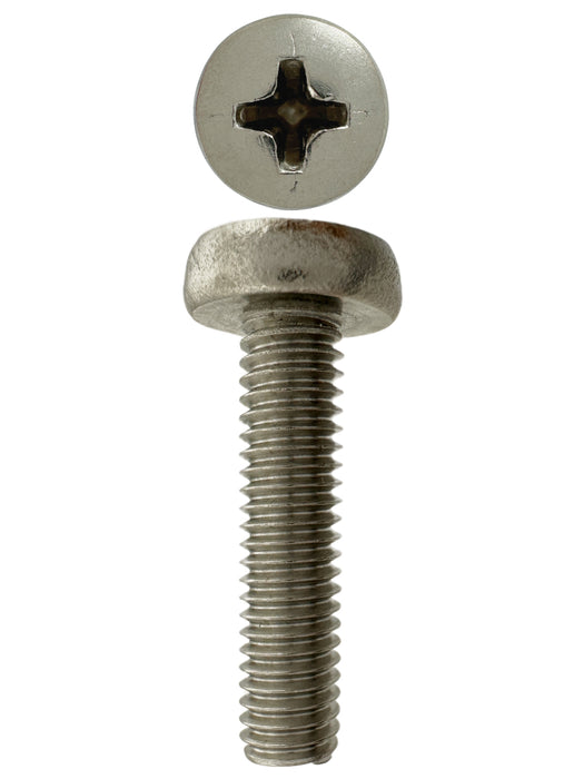 316 Stainless Steel Metal Threads Pan Phillips M6 X 25
