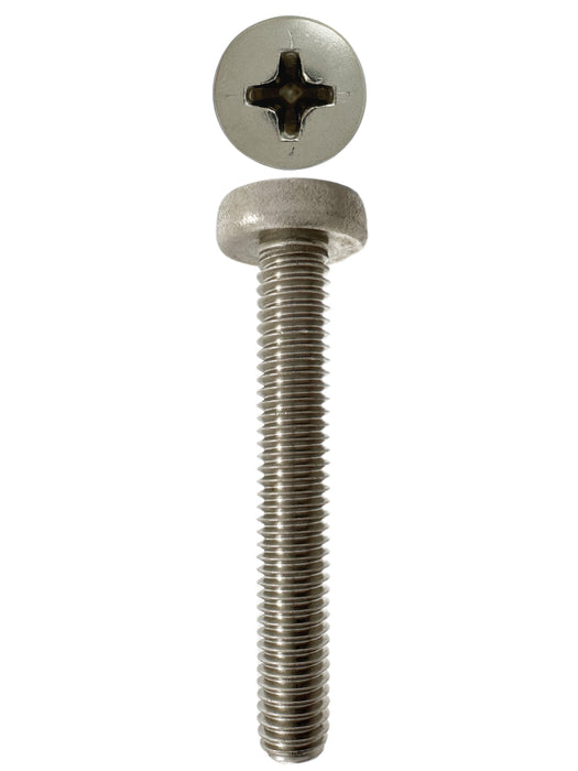316 Stainless Steel Metal Threads Pan Phillips M6 X 40