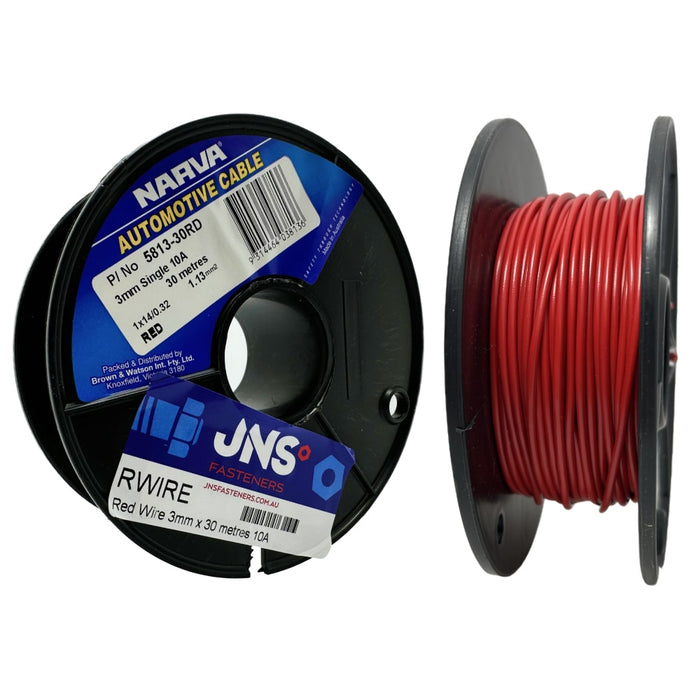 Red Wire 3mm X 30 Meters