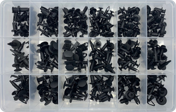 FORD & HOLDEN SCREW & PUSH TYPE SCRIVET ASSORTMENT KIT (APPROX QTY 200)