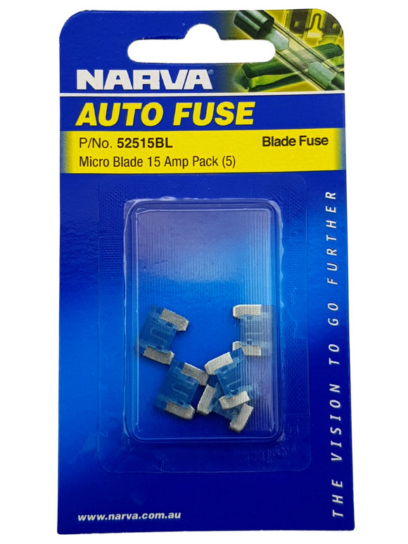 MICRO BLADE FUSE 15AMP (QTY 5)