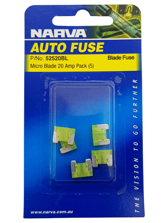 MICRO BLADE FUSE 20AMP (QTY 5)