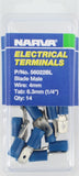 ELECTRICAL TERMINAL - BLADE MALE, 4MM WIRE, 6.3MM (1/4") TAB (QTY 14)