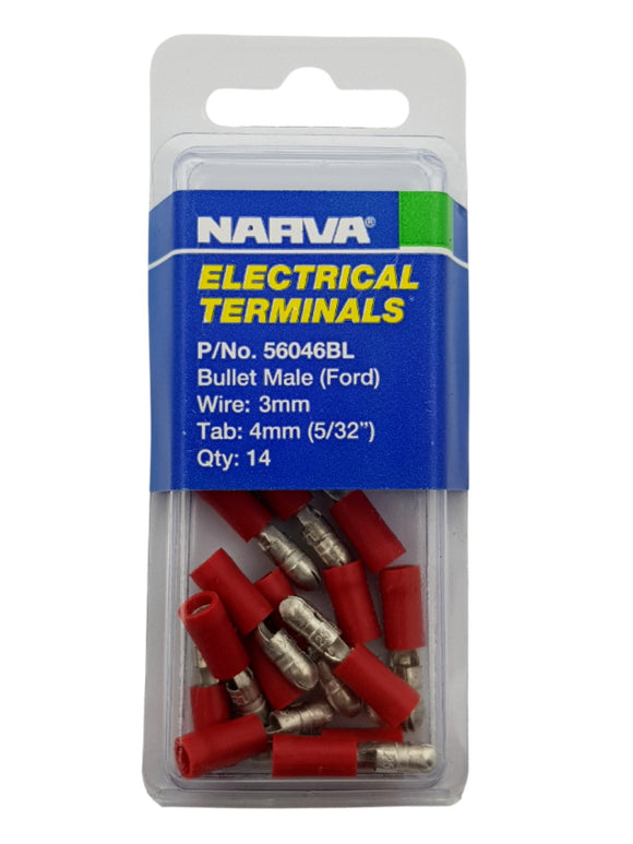 ELECTRICAL TERMINAL - BULLET MALE FORD, 3MM WIRE, 4MM (5/32