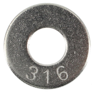 316 STAINLESS STEEL 3/8 FLAT WASHER (QTY 50)
