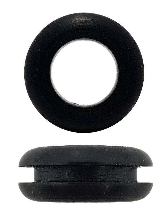 RUBBER ELECTRICAL WIRING GROMMET 14MM HOLE SIZE, 10MM ID, 17MM OD (QTY 12)