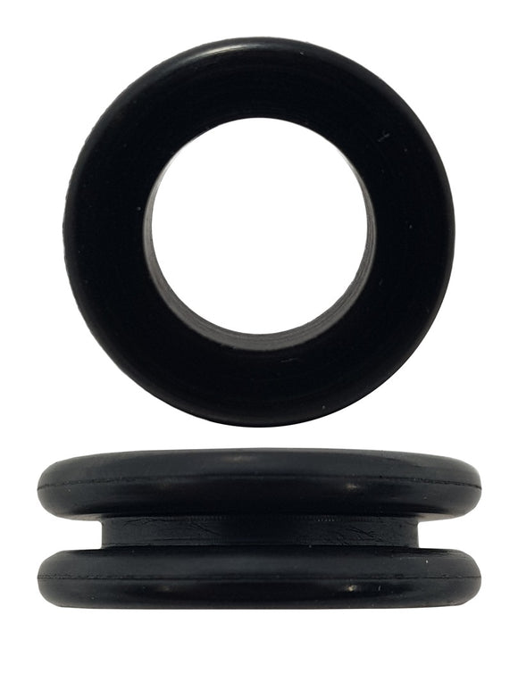 RUBBER ELECTRICAL WIRING GROMMET 16MM HOLE SIZE, 12MM ID, 20MM OD (QTY 10)