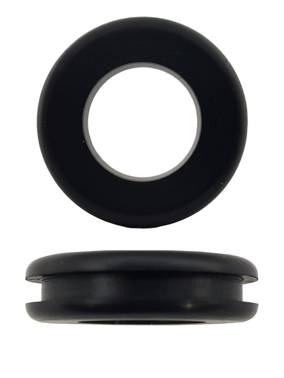 RUBBER ELECTRICAL WIRING GROMMET 25MM HOLE SIZE, 16MM ID, 28MM OD (QTY 6)
