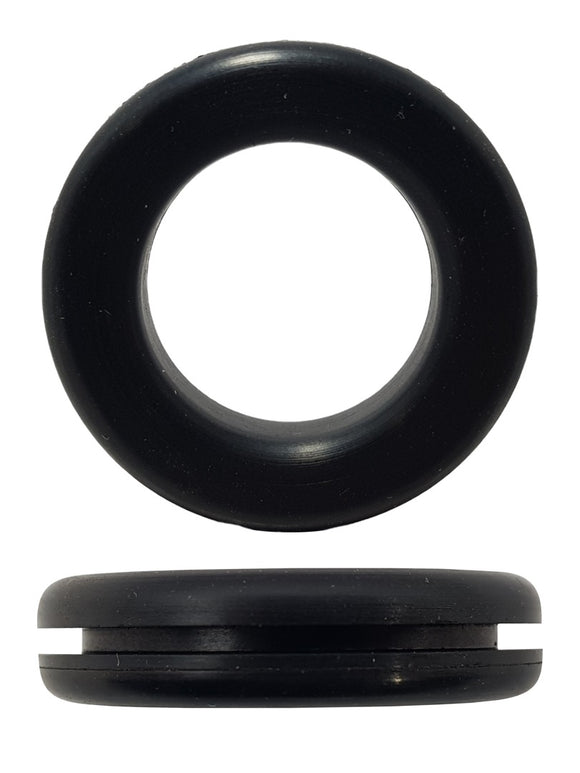RUBBER ELECTRICAL WIRING GROMMET 21MM HOLE SIZE, 23MM ID, 37MM OD (QTY 4)