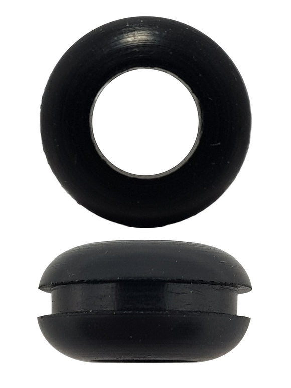 RUBBER ELECTRICAL WIRING GROMMET 12MM HOLE SIZE, 6MM ID, 14MM OD (QTY 12)